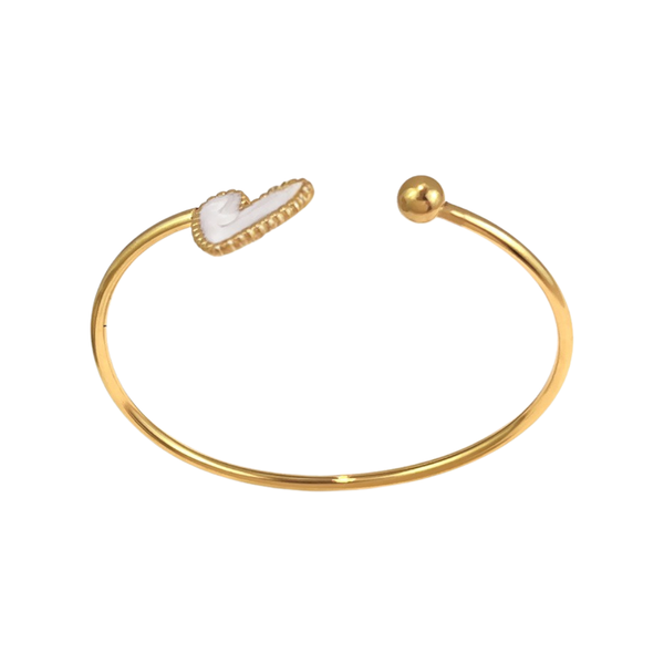 Armband Bangle White Heart