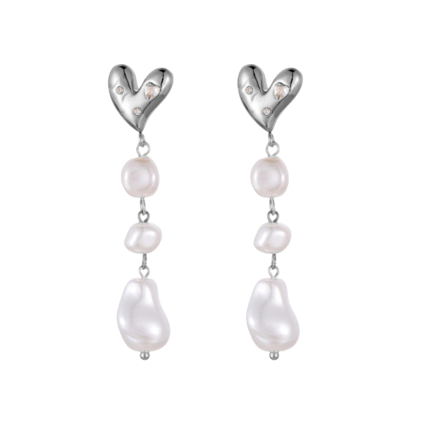 Oorbellen Stud Pearl Drop