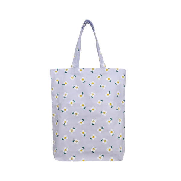 Canvas Tas Smiley Flowers Lilac