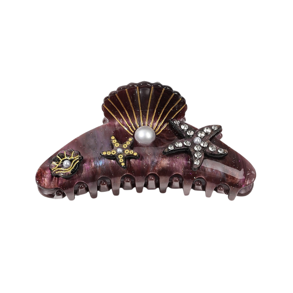Haarclip Starfish Dark Brown