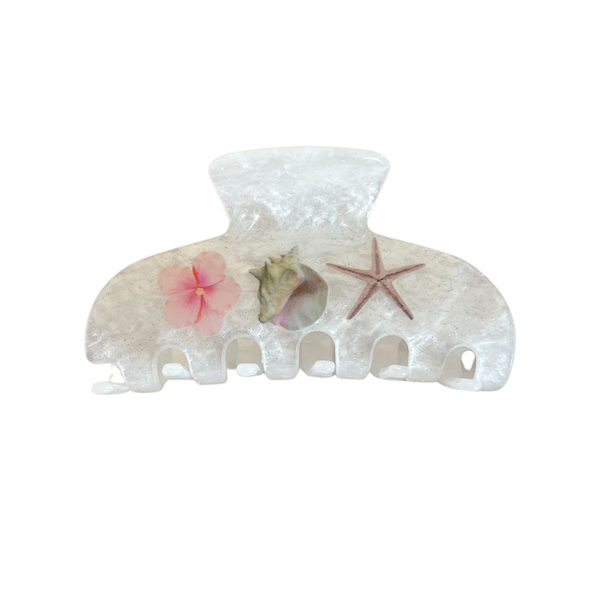 Haarclip Tropical White