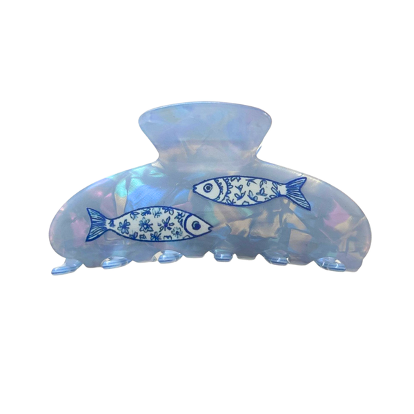 Haarclip Blue Fishies