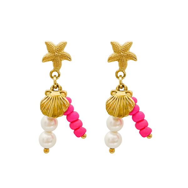 Oorbellen Stud Neon Shell
