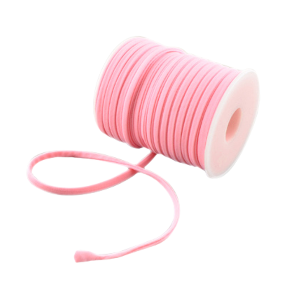 5mm Ibiza Elastiek Licht Roze - Per 25cm