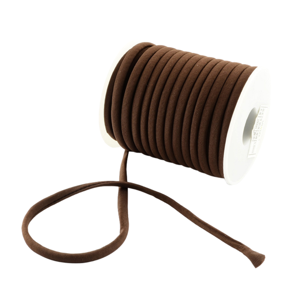 5mm Ibiza Elastiek Donker Bruin - Per 25cm