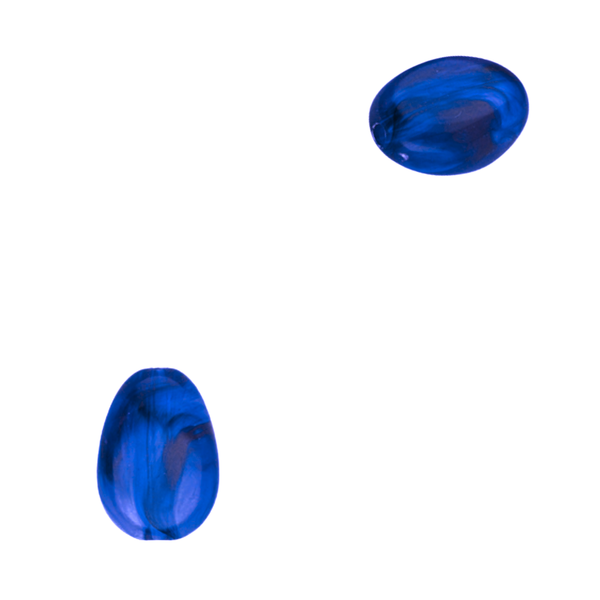 Acryl Kraal Nugget Donker Blauw 18.5x13mm - 1 stuk