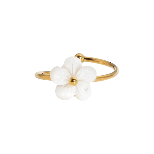 Ring White Flower