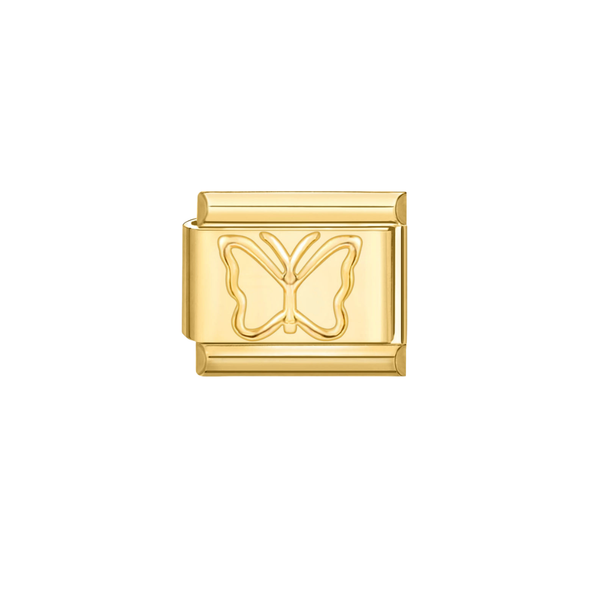 Italian Charm Vlinder Goud - 1 Stuk