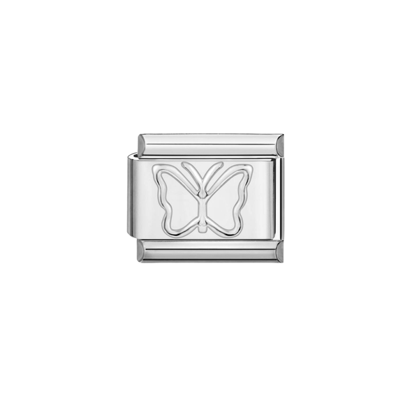 Italian Charm Vlinder Zilver - 1 Stuk