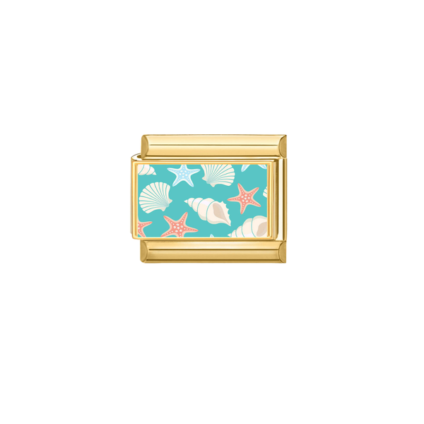 Italian Charm Schelpen Zeesterren Goud - 1 Stuk