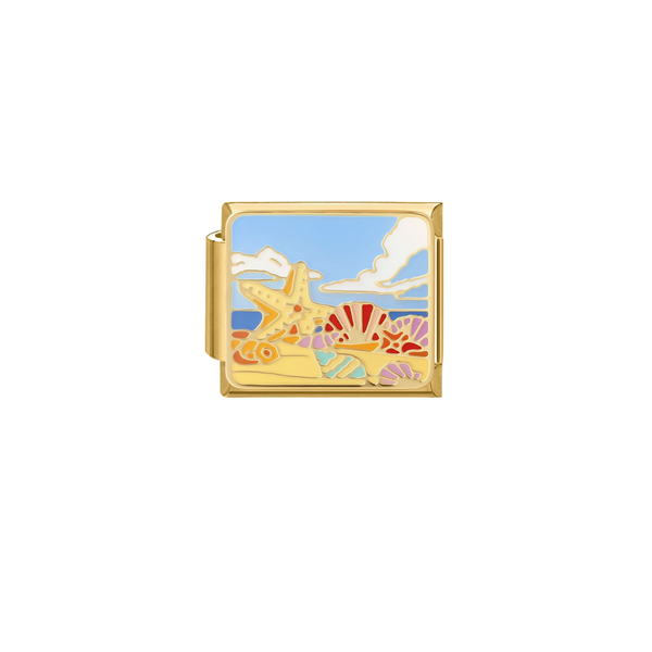 Italian Charm Strand Multicolor Goud - 1 Stuk