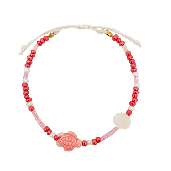 Enkelbandje Turtle Red