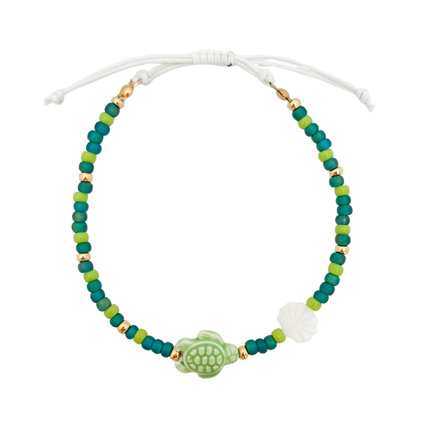Enkelbandje Turtle Green