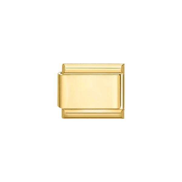 Italian Charm Blanco Goud - 1 Stuk