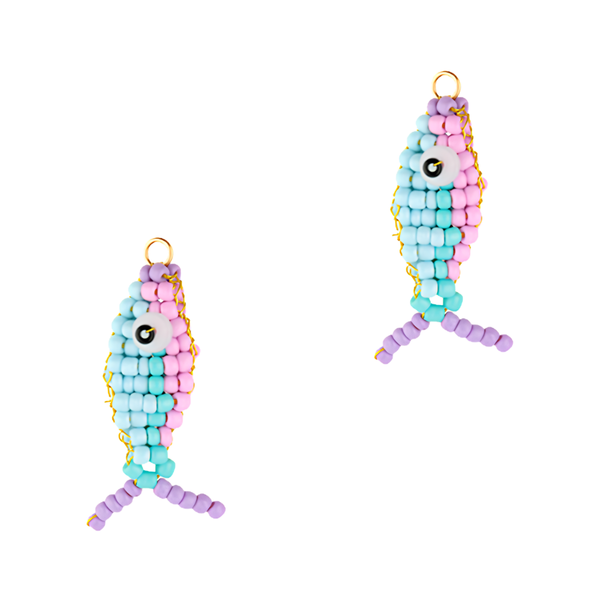 Bedel Hanger Vis Kralen Pastel 41mm - 1 stuk