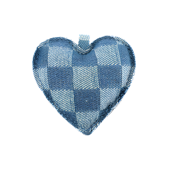 Statement Hanger Hart 7cm Blokjes Denim - 1 Stuk