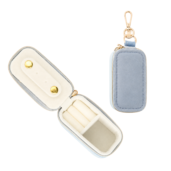 Sleutelhanger Sieraden Opbergdoosje Grijs Blauw