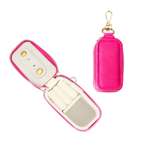 Sleutelhanger Sieraden Opbergdoosje Fuchsia Roze