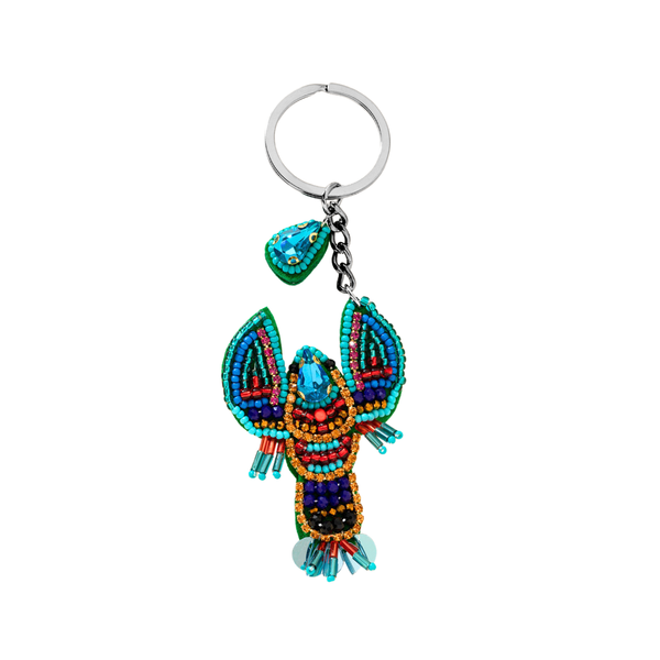 Sleutelhanger Kralen Kreeft - Blauw