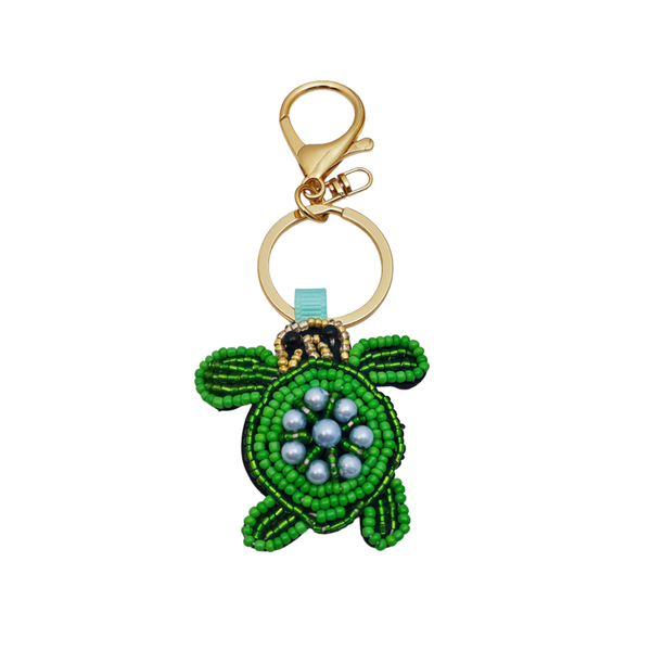 Sleutelhanger Kralen Schildpad - Groen