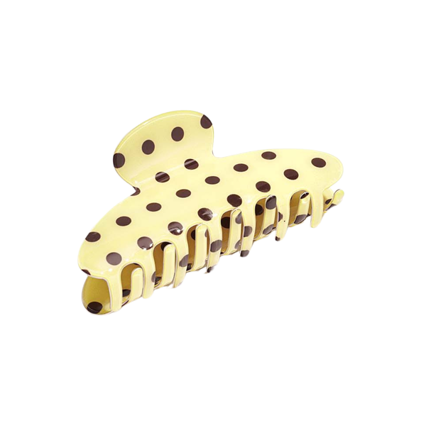 Haarclip Polka Dot Geel