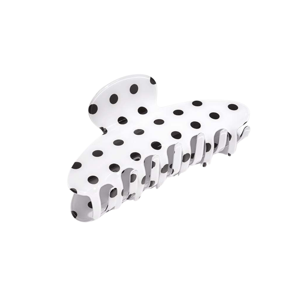 Haarclip Polka Dot Wit