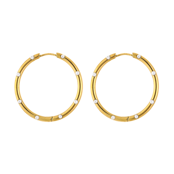 Oorbellen Hoop Pearly