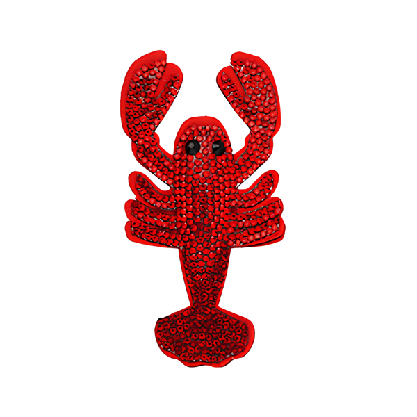 Statement Hanger Kreeft Glitter 9.5cm Rood - 1 Stuk
