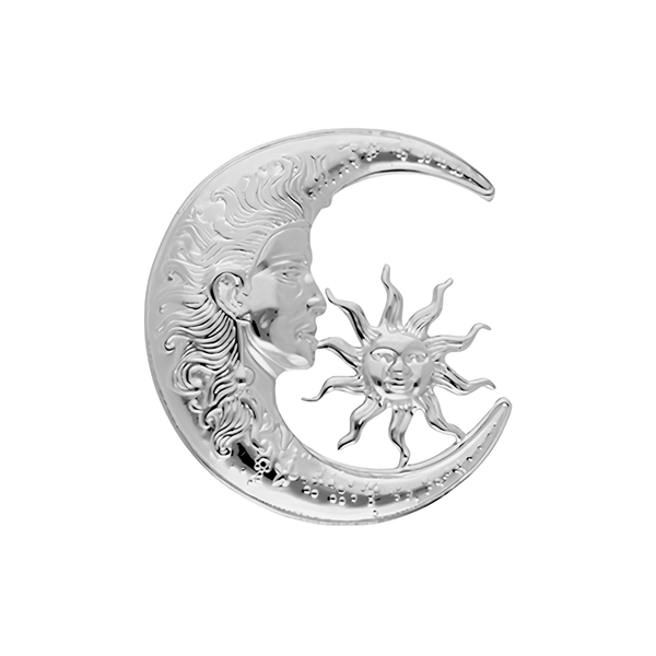 Broche Maan Zon Zilver