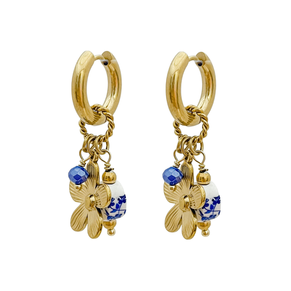 Oorbellen Hoop Blue Summer