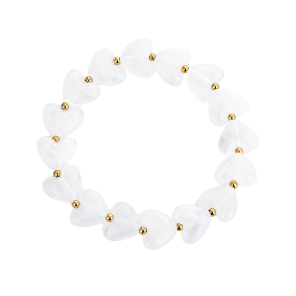 Armband Hearts White