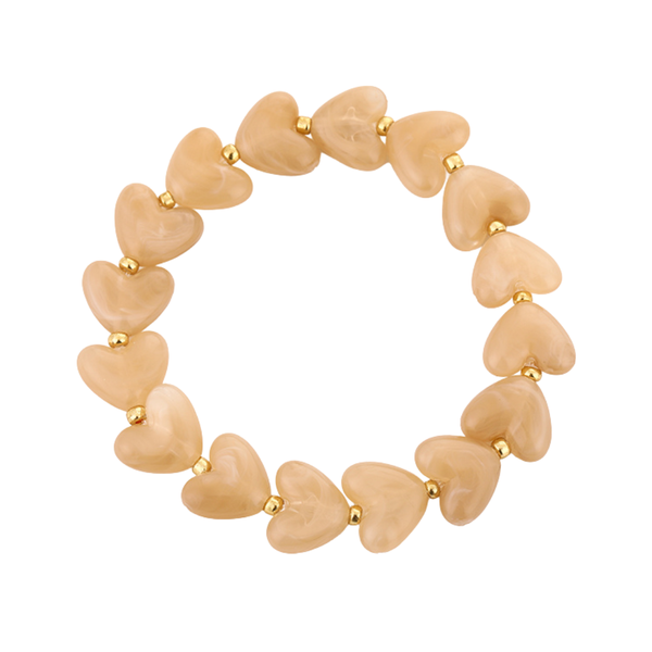 Armband Hearts Light Brown