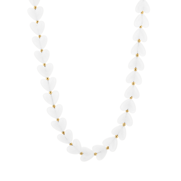 Ketting Hearts White