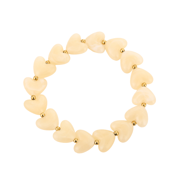 Armband Hearts Beige