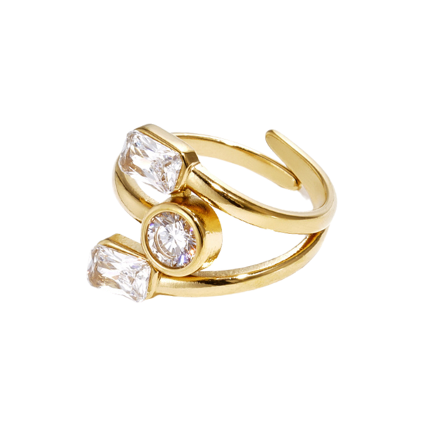 Ring Triple Shiny Stones