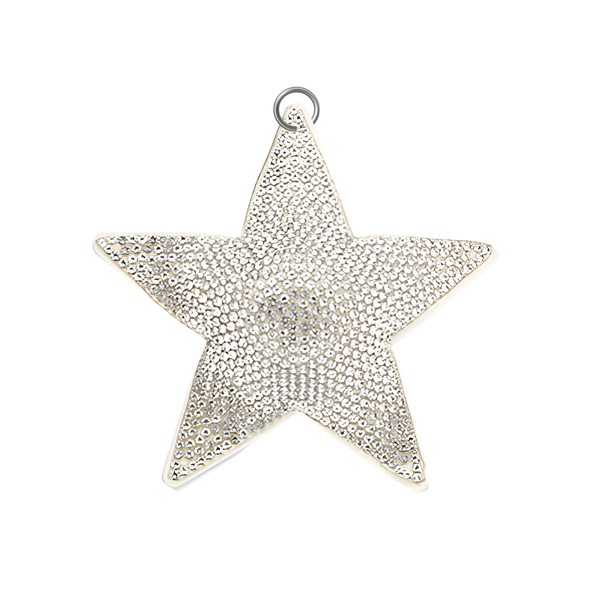 Statement Hanger Ster Glitter 8.5cm Wit - 1 Stuk