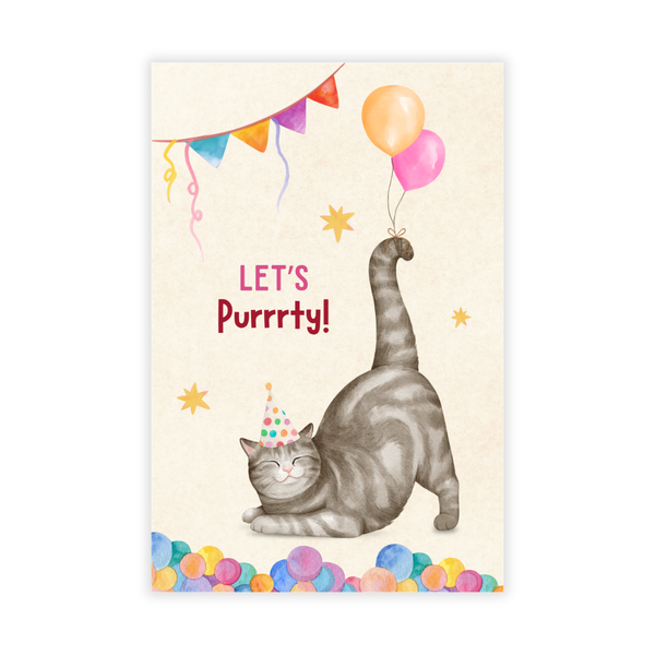 Kaartje Let's Purrrty!