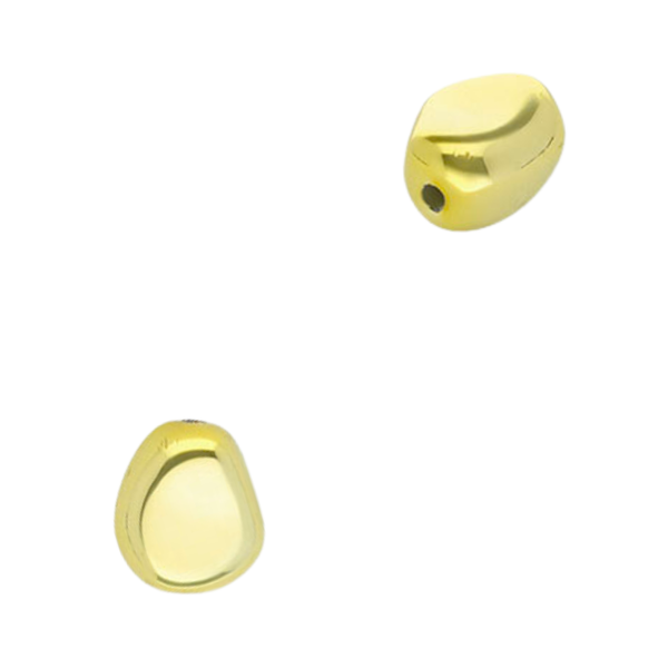 Acryl Kraal Nugget Goud 15.5x14mm - 1 stuk