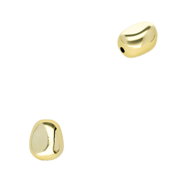 Acryl Kraal Nugget Goud 12x10mm - 1 stuk