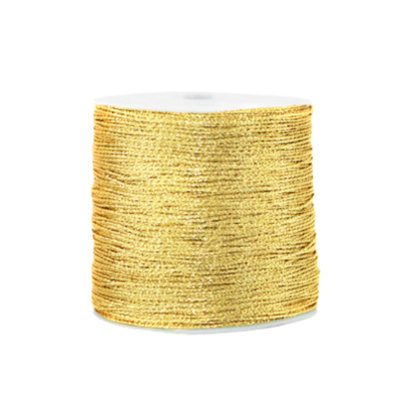 Macrame Draad Polyester Cornsilk Goud 0.5mm Rol - 90 Meter