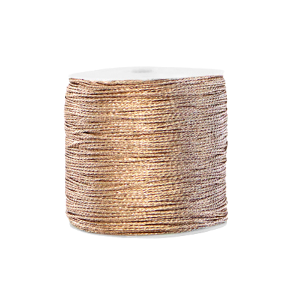 Macrame Draad Polyester Ivory Cream Taupe 0.5mm Rol - 90 Meter