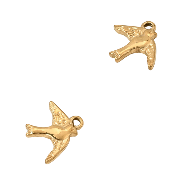 Bedel (Stainless Steel) Vogel 21mm Goud - 1 stuk