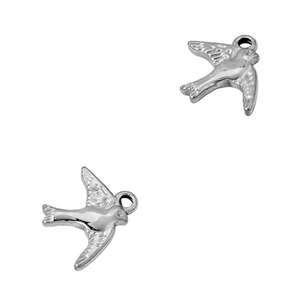 Bedel (Stainless Steel) Vogel 21mm Zilver - 1 stuk