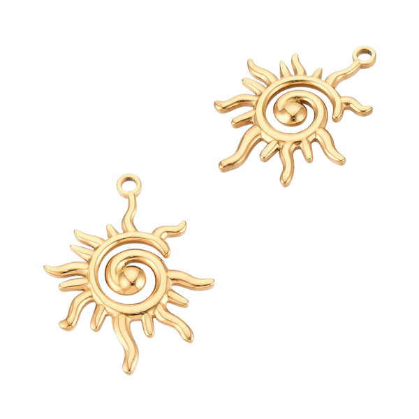 Bedel (Stainless Steel) Zon 33mm Goud - 1 stuk