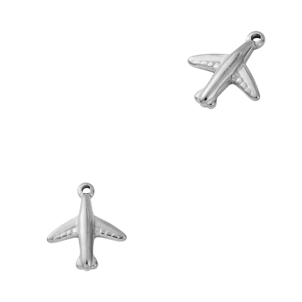 Bedel (Stainless Steel) Vliegtuig 14mm Zilver - 1 stuk