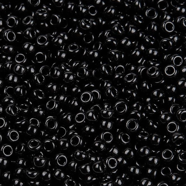 Miyuki Rocailles 8/0 Opaque Black - 5 gram