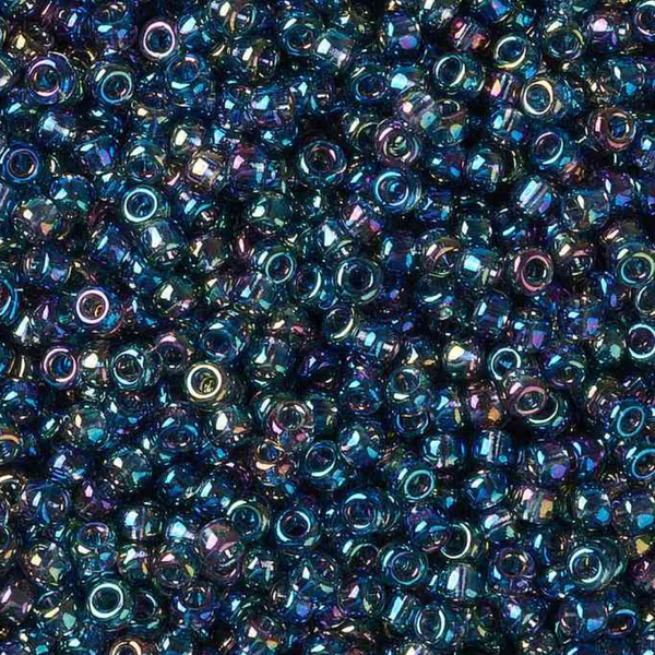 Miyuki Rocailles 8/0 Transparent Gray AB - 5 gram