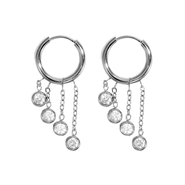Oorbellen Hoop Sparkle Drops