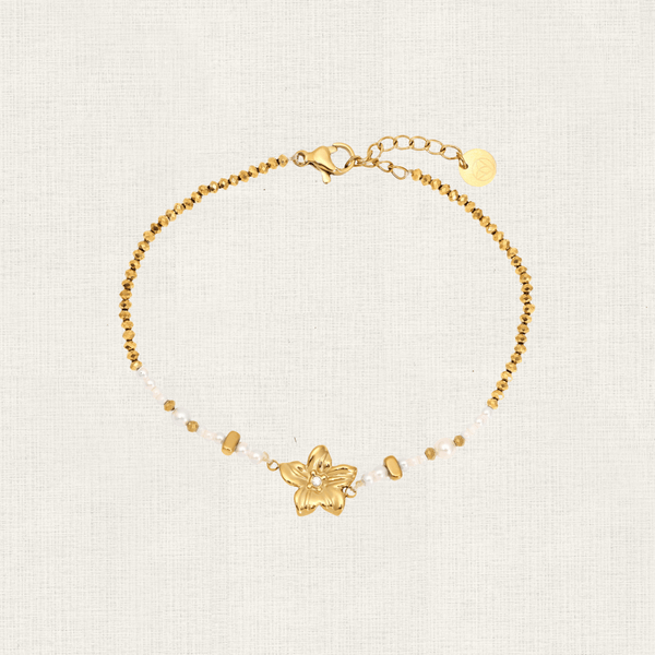 Armband White Flower