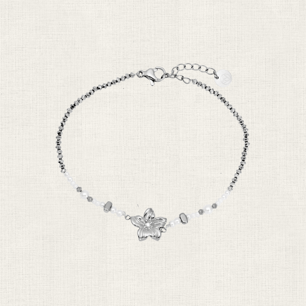 Armband White Flower